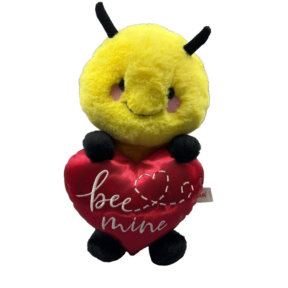 Bee Mine Plush Bee Stuffed Animal Cute Valentine Gift Decor